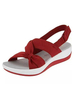 Sandales plates rouges pour femmes Bows Sandales dété décontractées en textile chic