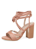 Sandales pour femmes Gladiator Nubuck Open Toe Lace Up Sandales à talons hauts