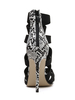 Sandales pour femmes Sandales à talons aiguilles Chic Zipper Peep Toe Sandales à talons
