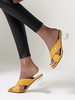 Sandales pour femmes Sandales à talons de forme spéciale Escarpins chic Sandales à bout ouvert Jaune