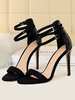 Sandales pour femmes Talon aiguille Chic Sandales à bout ouvert Dos Sandales en strass