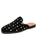 Sandales pour hommes Spike Slip-On Artwork Rivets Synthétique cuir semelle en caoutchouc pantoufle pour hommes