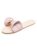 Sandales sandales roses sandales plates femmes orteil ouvert perles arc sandales