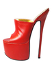 Sandales sexy à talon haut chaussures à platefotme en Synthétique