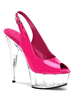 Sandales Sexy à talons hauts femmes plate-forme transparente en cuir Synthétique Peep Toe Slingbacks chaussures Sexy
