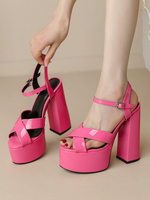 Sandales sexy à talons hauts pour femmes chaussures de club à plateforme Ros