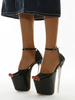 Sandales sexy en cuir PU à talons hauts pour femmes
