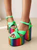 Sandales sexy Femmes Sandales à talons vernis en cuir vernis