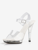 Sandales sexy pour femme avec tige en PVC transparent et bout ouvert boucle de 08 po chaussures sexy de 51 po