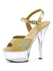 Sandales Sexy Pour Femme Blond En Cuir Synthétique Peep Toe Monk Strap Stiletto Chaussures Sexy