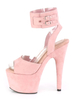 Sandales Sexy Pour Femme Rose Synthétique En Cuir Peep Toe Monk Strap Chaussures Sexy