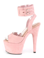 Sandales Sexy Pour Femme Rose Synthétique En Cuir Peep Toe Monk Strap Chaussures Sexy