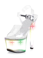 Sandales sexy pour femmes Ombre PVC Sandales dété à bout ouvert supérieur