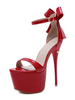 Sandales sexy rouges Sandales à talons hauts pour femmes