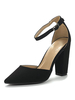 Sandales Talon Sandales Talon Chunky Noir Bout Pointu Terry