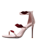 Sandales Talons Hautes Aiguilles Femmes Décors en Paillettes à Cuir Synthétique Avec Bout Ouvert Bicolores Sexy