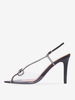 Sandales Talons Hauts Aiguille Avec Strass Nœud À Bride Sexy Chaussures De Soirée Femme