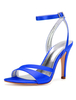 Satin chaussures de mariage pourpre ouvert bride à la cheville chaussures de mariée sandales à talons