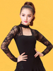 Séduisant costume de danse latine en rayonne noir unicolore Top Déguisements Halloween