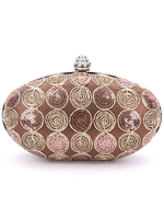 Sequin pochette forme ovale soirée sacs à main de mariage