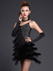 Sexy costume de danse latine Soie de lait Robe de danse Déguisements Halloween
