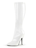 Sexy Haut Bottes à talon bout pointu Paillettes talon aiguille Rave club blanc Cuissardes