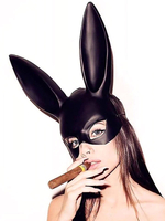Sexy lapin fille masque Costume lapin oreille visage mascarade noir Halloween Cosplay accessoires