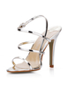 Sexy noir sandales gladiateur en Synthétique de forme rubans enroulés