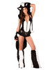 Sexy Skunk Costume Carnaval Halloween femmes noir fausse fourrure pull avec chaussures et chapeau Halloween