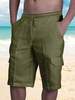 Short cargo de plage pour homme taille élastique short dété léger avec poches