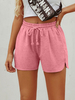 Short Court Femme Coupe Cintrée Elastique à Lacets Unicolore Short Sexy