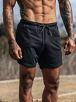 Short de Hommes Souris élastique Spring Street Wear Short noir pour hommes