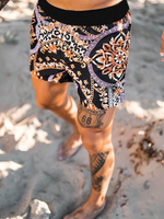 Short Homme Imprimé Automne Street Wear Bas De Plage Noir