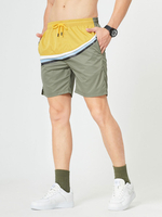 Short Hommes Couleur Bloc Cordon Spring Spring Spring Running Black Shorts pour Hommes