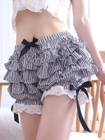 Shorts Mignon Lolita Rayure Bouffant Nœud volant