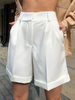 Shorts Pour Femmes Poches Décontractées Polyester Shorts Pour Femmes Automne Hiver