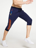 Shorts pour hommes bloc de couleur taille élastique été"idien décontracté bleu profond shorts pour hommes