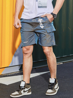 Shorts pour hommes taille élastique automne short gris décontracté pour hommes