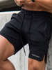 Shorts pour hommes taille élastique Summer Street Wear Bas de plage noir