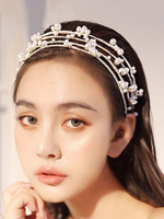 Sliver Headpiece de mariage Boucles d\