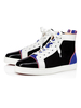 Sneakers hauts haut supérieurs en noir et blanc pour hommes