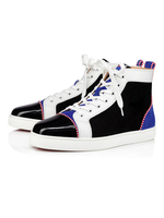 Sneakers hauts haut supérieurs en noir et blanc pour hommes