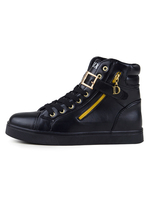 Sneakers pour hommes 2022 Balck Comfy Lace Up High Top Sneakers