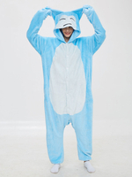 Snorlax Kigurumi Carnaval Pyjamas Onesie Cartoon Anime Bleu Flanelle Combinaison Kigurumi Carnaval Costume Carnavals Déguisements Halloween