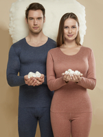 Sous-vêtement Thermique Gris Clair Col Rond Manches Longues