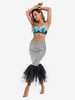 Soutien-gorge de danse du ventre pour adultes ensemble de conte de fées bleu vêtements de danse du ventre Sexy en Polyester pour femmes
