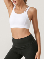 Soutien-gorge de sport à bretelles dos nu push up soutien-gorge rembourré hauts dentraînement