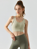 Soutien-gorge De Yoga Bicolore En Nylon Avec Col Rond Pour Femme