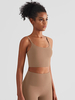 Soutien-gorge de yoga Lycra Spandex Haut de course sans manches pour femme