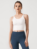 Soutien-gorge De Yoga Pour Femme En Nylon Athlétique Sans Manches Col Rond Top De Tennis Sport